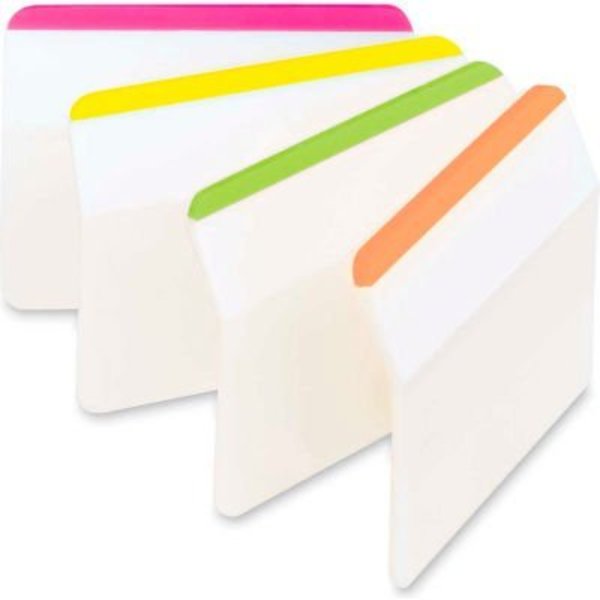 3M Post-it® Durable Hanging File Folder Tabs, 2" Angled Lined, Bright Colors, 24 Tabs/Pack 686A1BB